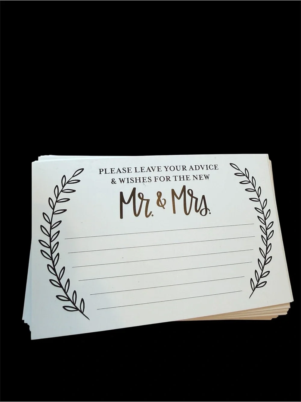 Mr. & Mrs. Wedding Advice Cards - 85 Count